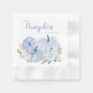 Blue Little Pumpkin Baby Shower Napkin