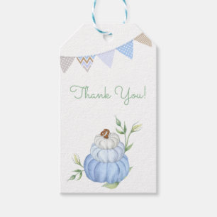 Blue Little Pumpkin Patch Thank You Gift Tag