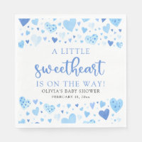 Blue Little Sweetheart Valentine's Day Baby Shower