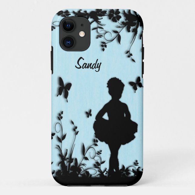 Blue Littlest Ballerina Custom Case-Mate iPhone Case (Back)