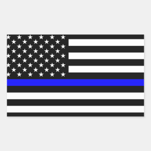 Blue Lives Matter Rectangular Sticker