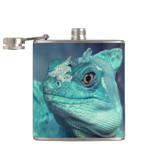 Blue Lizard Hip Flask