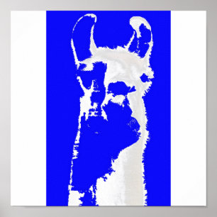 Blue llama poster