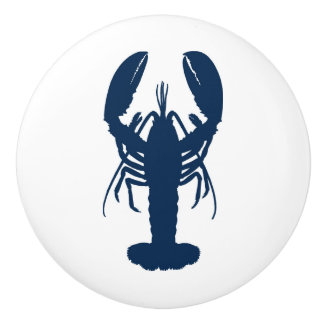 Blue Lobster Ceramic Pull knob hardware