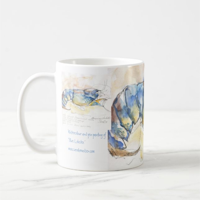 Blue Lobster Coffee Mug (Left)