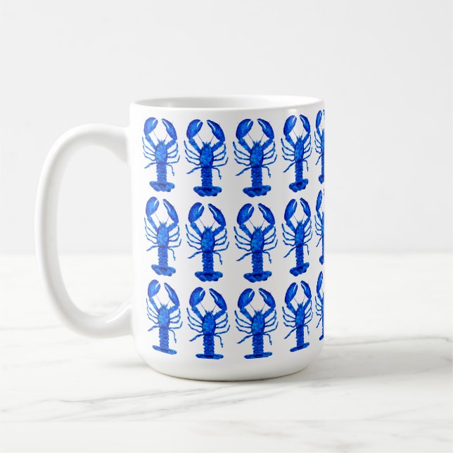 Blue Lobster Coffee Mug (Left)