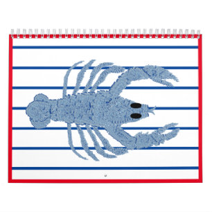 Blue Lobster French Red Calendar
