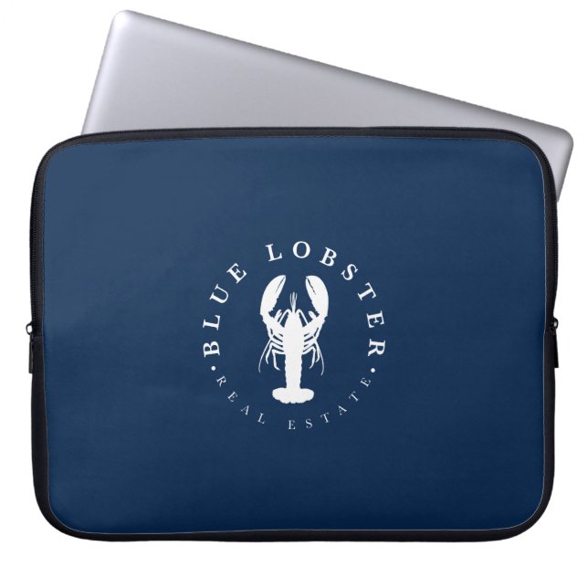 Blue Lobster Navy Laptop/iPad case (Front)