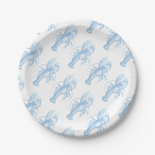Blue Lobster Paper Plate