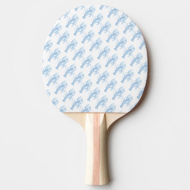 Blue Lobster Ping Pong Paddle (Front)