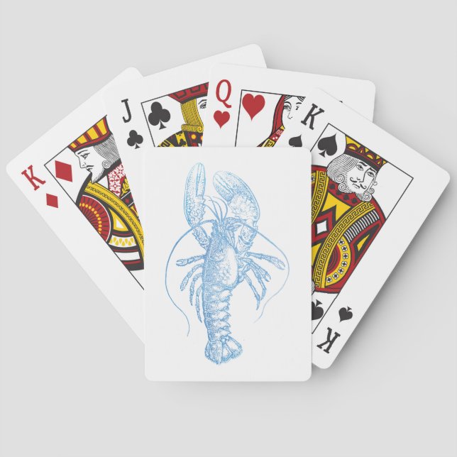 Blue Lobster Playing Cards (Back)