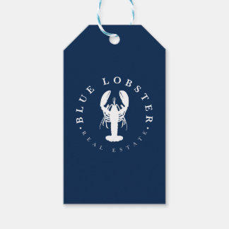 Blue Lobster Real Estate Button Gift Tags