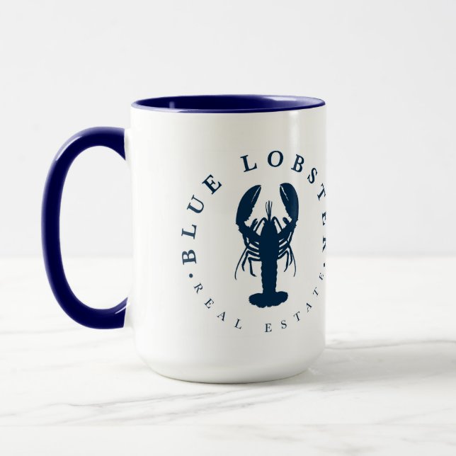 Blue Lobster Real Estate Maine 15oz Large Mug (Left)