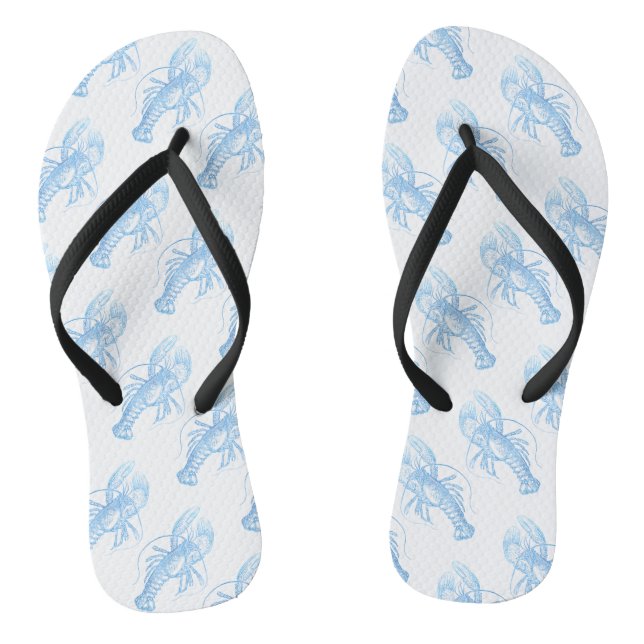 Blue Lobster Thongs (Footbed)