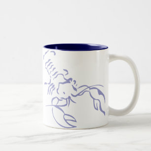 Blue Lobster Two-Tone Coffee Mug