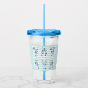 Blue Lobsters Acrylic Tumbler