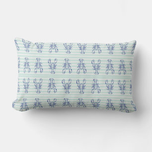 Blue Lobsters Lumbar Cushion