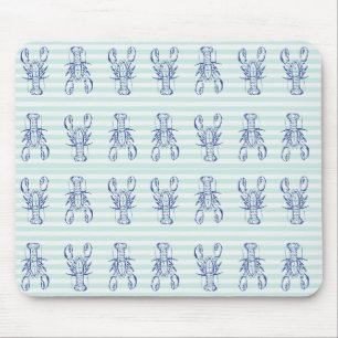 Blue Lobsters Mouse Pad