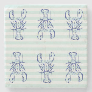 Blue Lobsters Stone Coaster