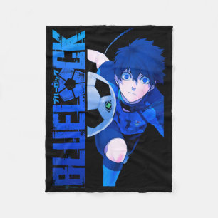 Blue Lock Blue Soccer Ll Split Panels Fleece Blanket