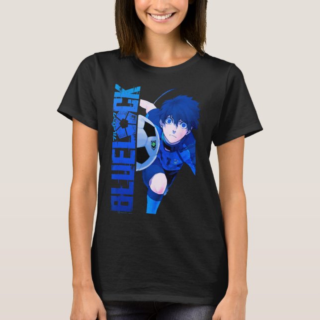 Blue Lock Blue Soccer Ll Split Panels  T-Shirt (Front)
