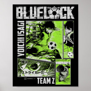 Blue Lock Yoichi Isagi Split Soccer Panels Poster