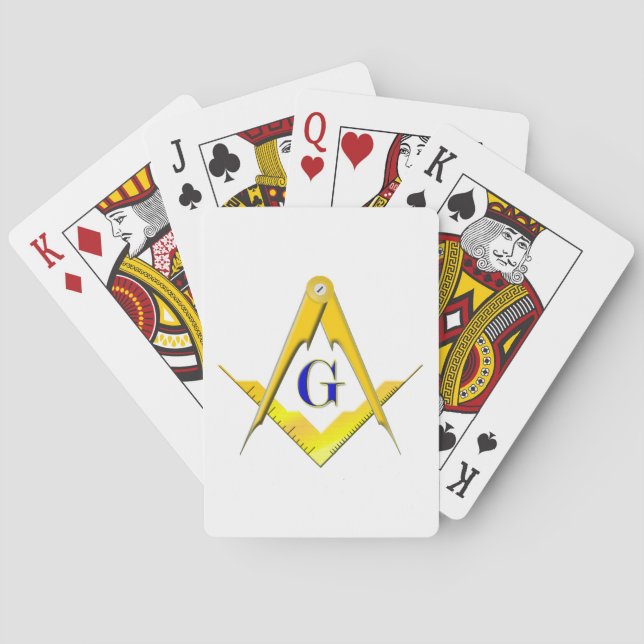 Blue Lodge Square & Compasses Playing Cards (Back)