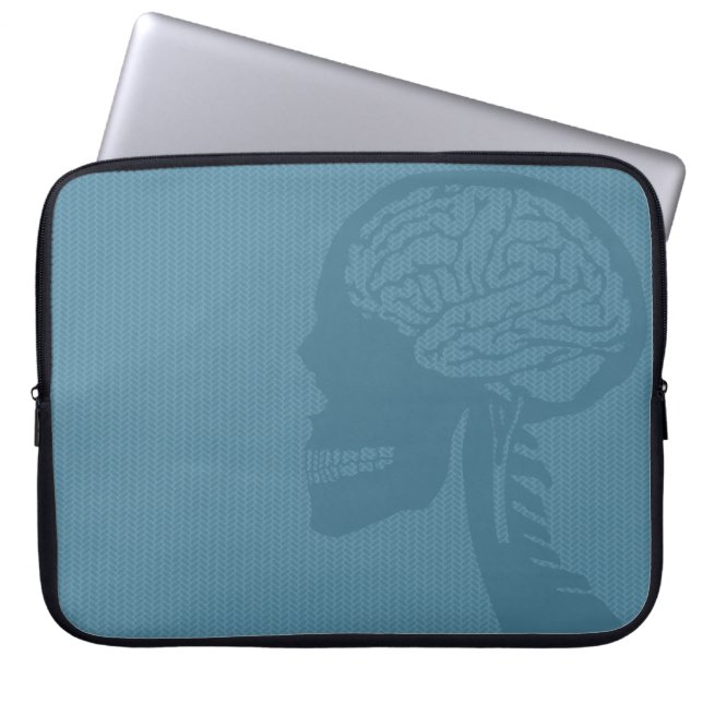 blue logicskull laptop sleeve (Front)
