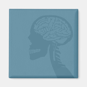 blue logicskull magnet
