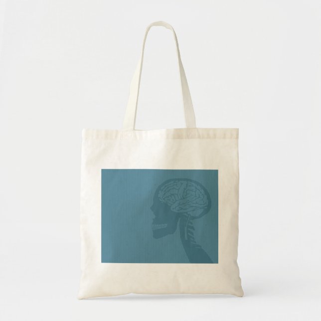 blue logicskull tote bag (Front)