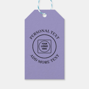 Blue Logo Custom Text Business Gift Label price
