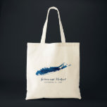 Blue Long Island New York Map Wedding Guest Tote Bag<br><div class="desc">Navy Blue Watercolor Map of Long Island New York | Perfect for your Wedding Guest Favour Bag to give to your out of town guests coming to your wedding. Fill it up with goodies! For enquiries about custom design changes by the independent designer please email paula@labellarue.com BEFORE you customise or...</div>