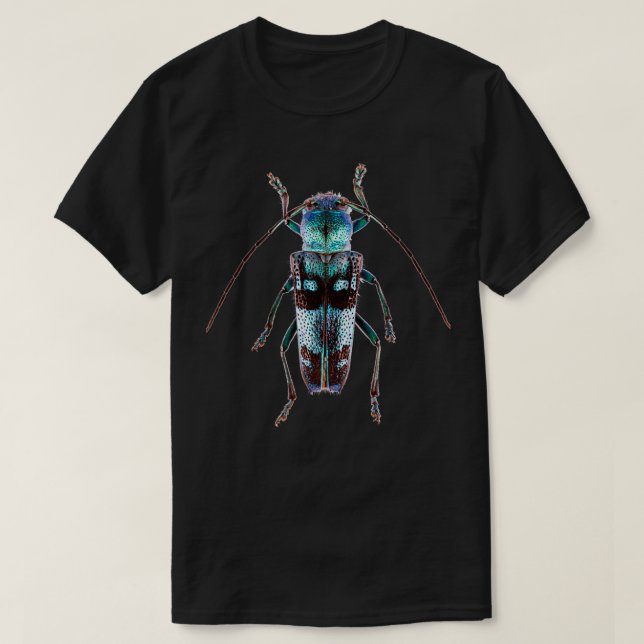 Blue Longhorn Beetle Glenea celestis T-Shirt (Design Front)