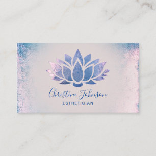 blue lotus aesthetician business card