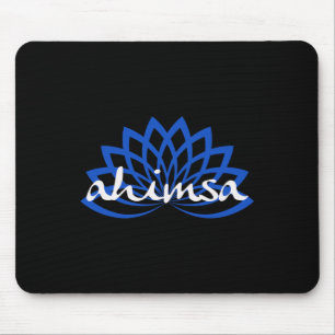 Blue Lotus Ahimsa  Mouse Pad