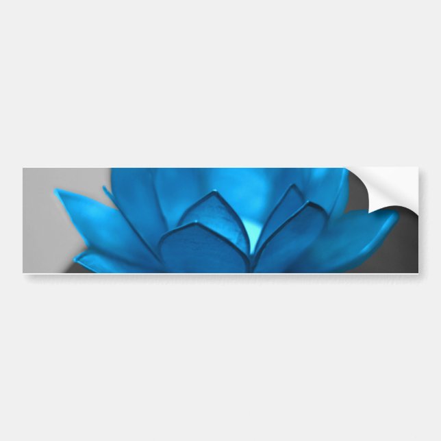 Blue Lotus Flower Bumper Sticker (Front)