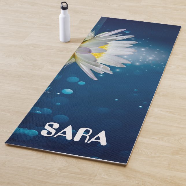 Blue lotus flower meditation yoga mat (In Situ)