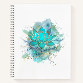Blue lotus flower notebook