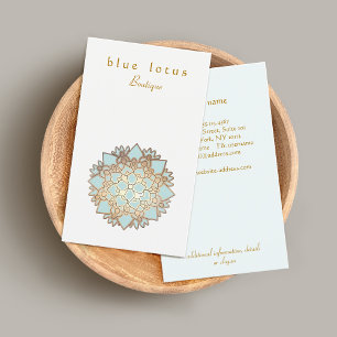 Blue Lotus Logo Holistic Health and Wellness Business Card