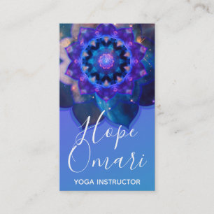 Blue Lotus Mandala Business Card