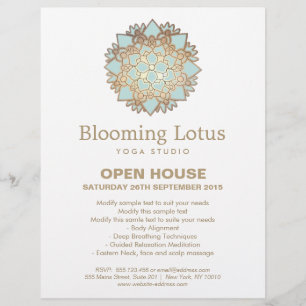 Blue Lotus Mandala Flyer