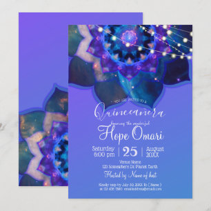 Blue Lotus Mandala Invitation