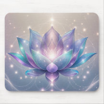 Blue Lotus Meditation Space Shine Mouse Pad