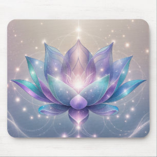 Blue Lotus Meditation Space Shine Mouse Pad