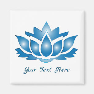 Blue Lotus Mind Body Spirit Personalised  Magnet