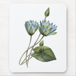 blue lotus(Nymphaea caerulea) by Redouté Mouse Pad