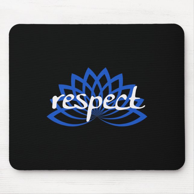 Blue Lotus Respect  Mouse Pad (Front)
