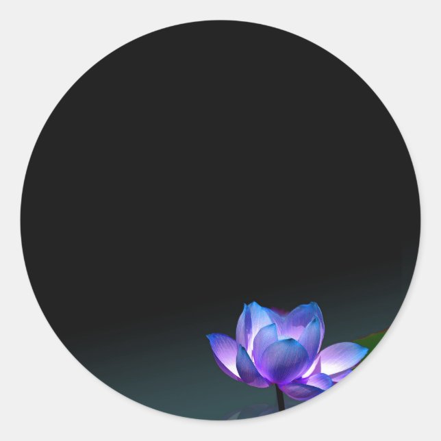 BLUE LOTUS SICKERS, personalise it Classic Round Sticker (Front)