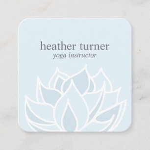 Blue Lotus wellness spa massage yoga Square Busine Business Card