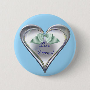 Blue Love Eternal Button